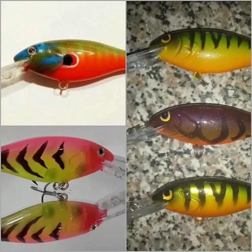 Vista 8 de 10 Señuelo en Blanco sin Pintar Minnow Crankbait de Agua Superior sin Labios Jerkbait Señuelos de Pesca