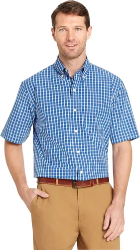 Vista 4 de Arrow 1851 Men's Hamilton Poplins Short Sleeve Button Down Plaid Shirt