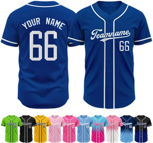 Vista 21 de Custom Baseball Jersey Stitched Personalized Name Number Baseball Shirts Sports Uniform for Men Women Boy