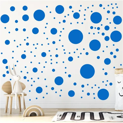 Vista 15 de Más de 500 calcomanías de pared de círculos de lunares surtidos para dormitorio de niños, sala de estar, aula, sala de juegos, calcomanías de pared