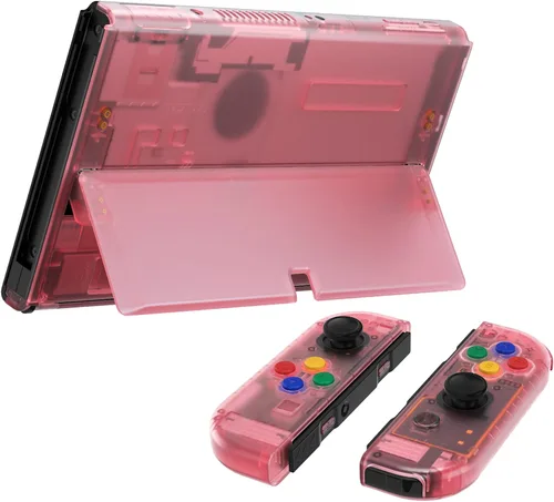 Vista 24 de eXtremeRate DIY Full Set Shell for Nintendo Switch OLED, Replacement Console Back Plate & Kickstand, Custom NS Controller Housing with Full Set