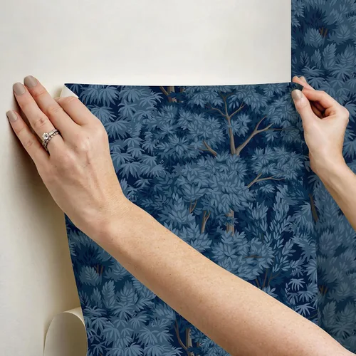 Vista 7 de RoomMates Ardian Navy - Papel tapiz para despegar y pegar, RMK12750PLW