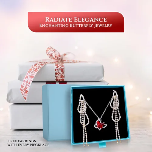 Vista 3 de Style Smith Butterfly Pendant Necklace - Cute Dainty necklaces for your Women, Mom, Daughter, Wife, Ladies, Teen girls, Sister, Friends, Mother