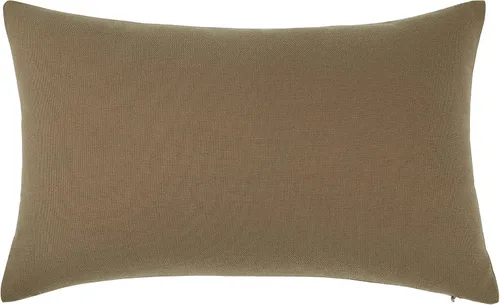 Vista 5 de Mixhug Juego de 2 fundas de almohada decorativas de lino para sofá y cama, cojín lumbar, color marrón claro, 12 x 20 pulgadas