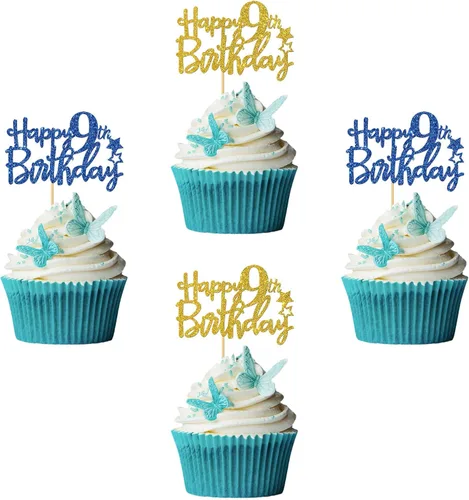 Vista 13 de Decoración para cupcakes de cumpleaños de 5 años, suministros para cupcakes de cumpleaños de 5 años, decoraciones para fiestas de cumpleaños de 5