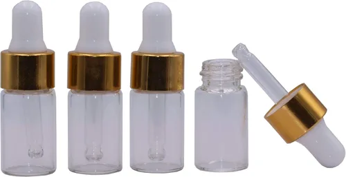 Vista 8 de 15 botellas de cristal con gotero de aceite esencial, mini botella de perfume transparente de 0.0 fl oz/0.1 fl oz/0.1 fl oz, frascos de muestra
