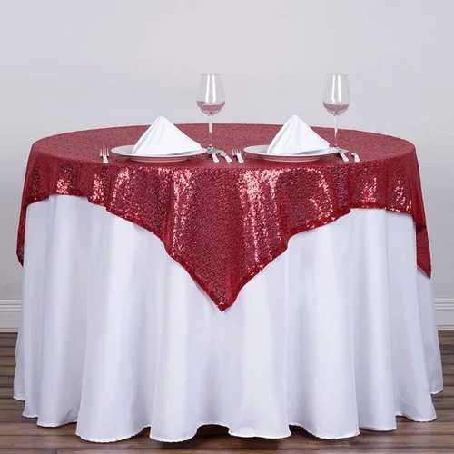 Vista 11 de Mantel de lentejuelas de 50 x 50 pulgadas, mantel negro brillante con purpurina brillante y secuencia metálica, para decoración de fiesta