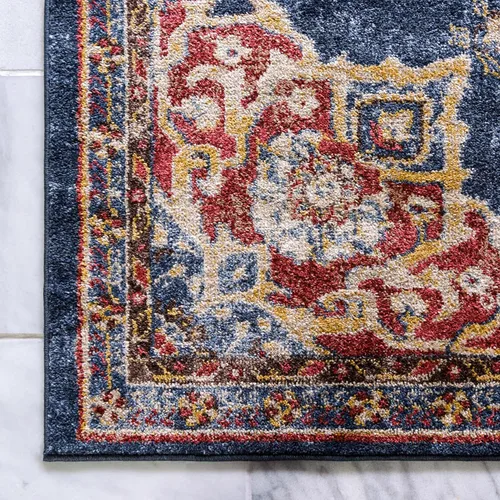 Vista 9 de Único Loom - Alfombra de la colección Utopia con estampado botánico vintage, tonos cálidos
