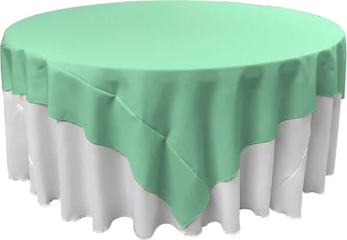 Vista 18 de LA Linen. Mantel cuadrado de popelina de poliéster