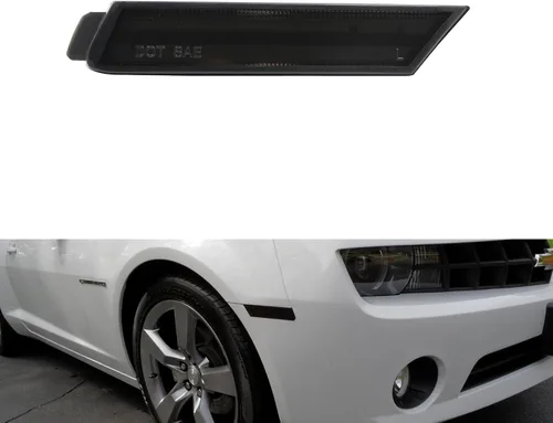 Vista 8 de Luces de posición laterales LED de repuesto para Chevy Camaro 2010-2015 Euro Smoked Lens Xenon White Led Front Clearance Parking Marker Light