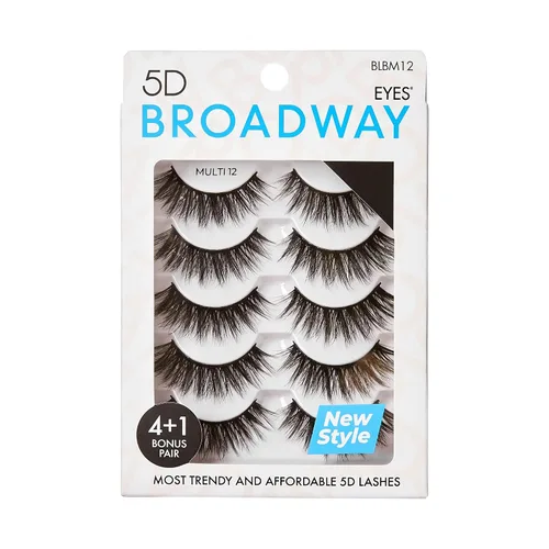 Vista 7 de Broadway - Juego de 5 pares de pestañas postizas de aspecto natural a dramático (01)