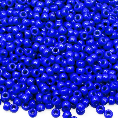 Vista 23 de Cuentas de Pony de Plástico Coloridas para Pulsera para Hacer Joyas para Pulseras de Amistad 6x9mm Multicolor para Cuentas Trenzado de Cabello
