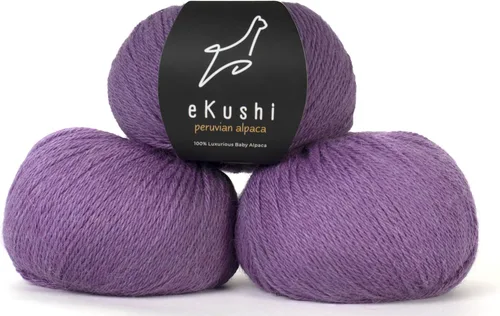 Vista 25 de 100% Hilo de Alpaca Baby para Tejer y Ganchillo - 1 Cono de Hilo Premium DK - Ligero, Hipoalergénico y Térmico Hecho en Perú - Ideal para Proyectos