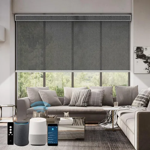 Vista 20 de SmartWings Persianas Motorizadas con Filtro de Luz, Compatible con Matter Thread Homekit Z-Wave Alexa Google, Persianas con 70% de Opacidad Safari