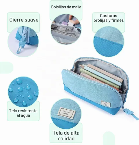 Vista 4 de Mr. Pen- Estuche para lápices de apertura amplia, diseño triangular