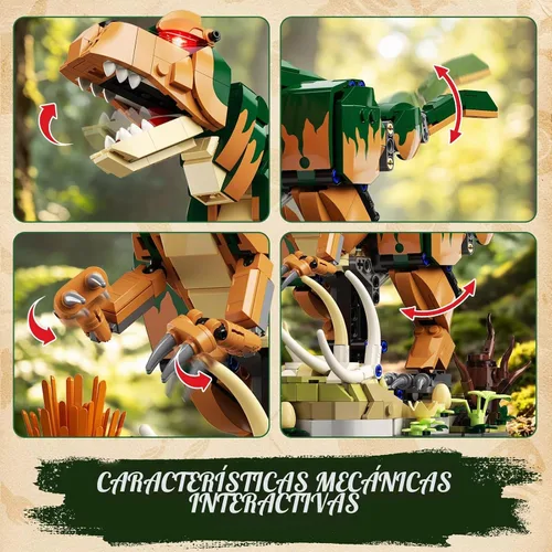 Vista 5 de INSOON Juego de construcción de dinosaurios mecánicos, juguete STEM