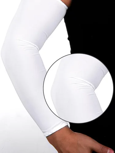 Vista 4 de 8 pares de mangas de enfriamiento unisex con protección UV para brazo de seda de hielo