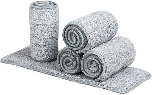 Vista 4 de Paquete de 6 cabezales de microfibra de 15 pulgadas, resistentes y reutilizables, almohadillas de repuesto para pisos de madera dura, lavables a
