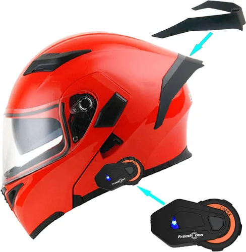 Vista 8 de 1Storm Casco modular de cara completa para motocicleta con doble visera abatible, protector solar: HB89