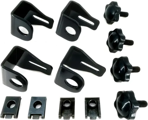Vista 2 de Americruise - Cerraduras negras para alforjas de motocicleta, tornillos antirrobo para alforja para Harley Touring Street Glide Electra Glide Road