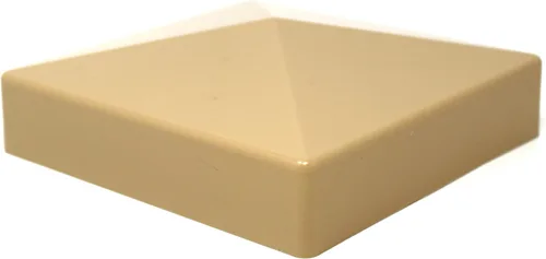 Vista 4 de Tapa para poste de valla de vinilo piramidal de plástico de 5 x 5 (5.000 in x 5.000 in), color negro o blanco, múltiples cantidades para postes