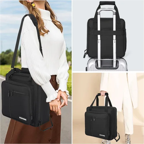 Vista 3 de Bolsa de transporte OUUTMEE para cafetera compatible con Keurig K-Mini o K-Mini Plus, bolsa de almacenamiento portátil para cafetera de una sola