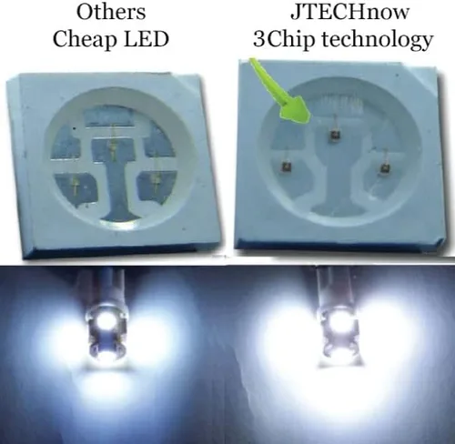 Vista 7 de britelites Jtech 10 bombillas LED blancas para coche BA9S 5 5050-SMD 1895 T4W 1445 6253