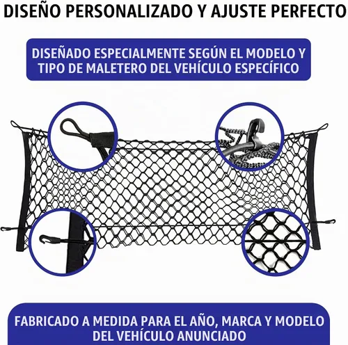 Vista 4 de Red de carga de malla para maletero estilo sobre para Ford Explorer Base ST XLT 2020-2024 – Accesorios de coche – Organizadores y almacenamiento
