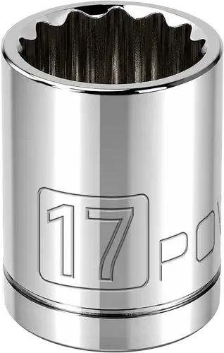 Vista 16 de Powerbuilt 641004 - Zócalo poco profundo de 1/2 pulgada y 12 puntos de accionamiento de 3/8 pulgadas x 1/2 pulgada