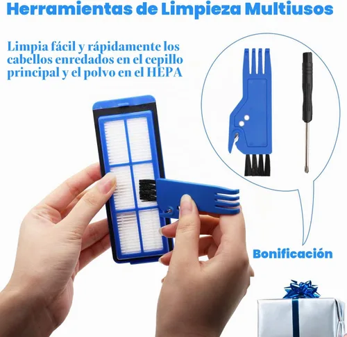 Vista 7 de Piezas de repuesto para Eufy 11S Max, kit de accesorios para aspiradora robótica híbrida 15C Max, 30C Max, G30, G30 Edge, G30 Hybrid, incluye 4
