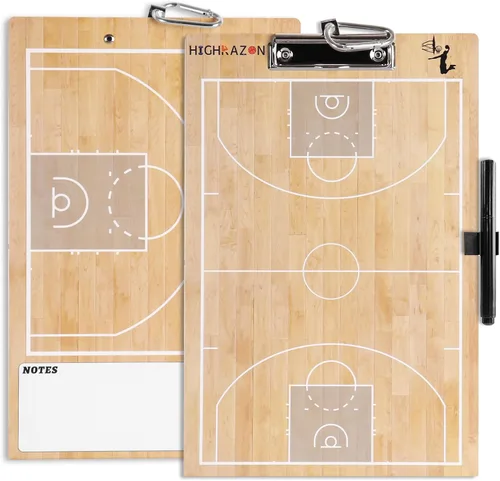 Vista 9 de Portapapeles de entrenadores de baloncesto, portapapeles blancos de doble cara de borrado en seco, pizarra blanca de baloncesto para entrenadores