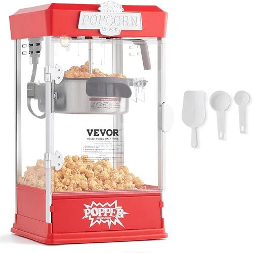 Vista 13 de VEVOR Máquina para hacer palomitas de maíz, máquina procesadora de palomitas de 480 W, hervidor de 4 onzas que hace 1.5 galones por lote, máquina