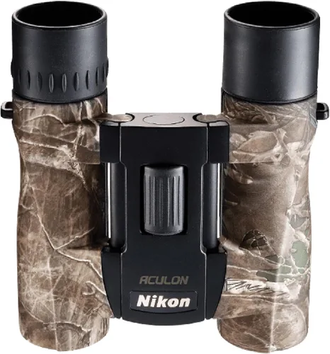 Vista 5 de Nikon ACULON A30 10x25 Compact Binoculars - Lightweight Dual-Hinge Design, Multilayer-Coated Lenses, Smooth Central Focus, Ergonomic Grip for