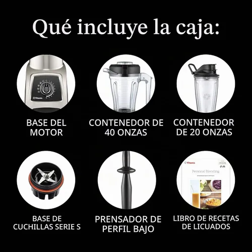 Vista 5 de Licuadora personal Vitamix S-Series S55, acabado de acero inoxidable cepillado