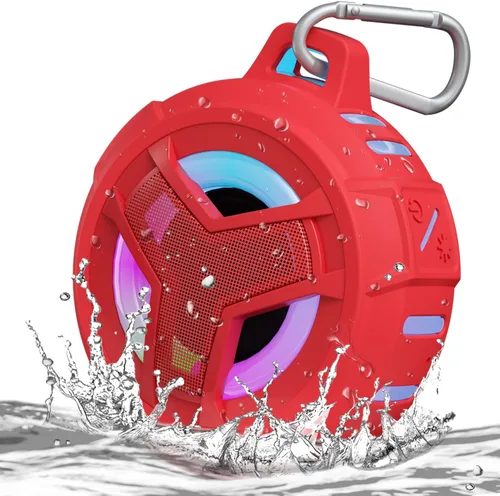 Vista 13 de EBODA Altavoz de ducha Bluetooth, altavoces Bluetooth portátiles, altavoz inalámbrico impermeable IP67 con luz LED, flotante, 2000 mAh, estéreo