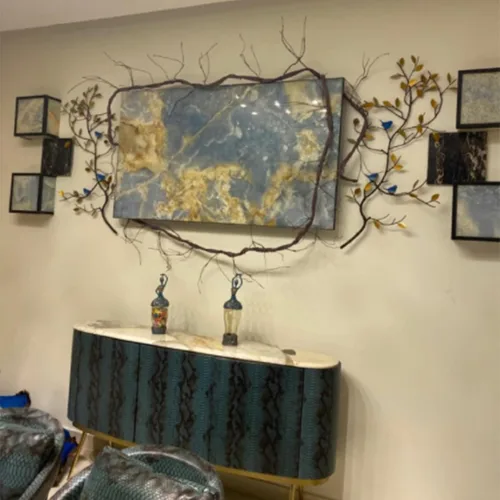 Vista 5 de 118 pulgadas/118.1 in pequeño colgante de pared artificial de cerezo ramas de árbol de cerezo falso, enredaderas de caña falsas, plantas