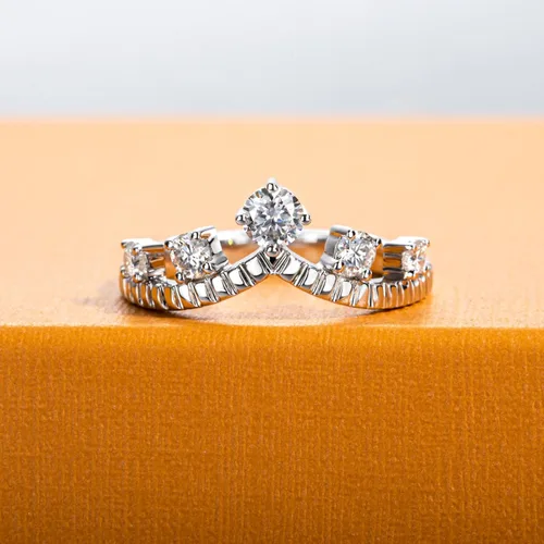 Vista 2 de Anillos de eternidad de moissanita, anillos de boda, color D, claridad VVS1, redondo, corte brillante, plata de ley 925, 56 piedras, anillos