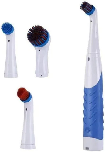 Vista 6 de Reveal Power Scrubber Cepillo de limpieza eléctrico con 4 cabezales de cepillo para bañera cocina azul..