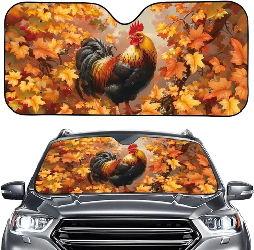 Vista 43 de Talayituse Parasol para parabrisas de automóvil, diseño de gato divertido 3D, ajuste universal, para automóvil, camión, SUV, bloquea el sol