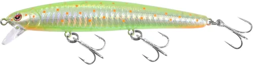 Vista 21 de LITTMA Señuelos de pesca de surf de California Señuelos de pesca de agua salada Jerkbait Crankbait Surf Minnow 110 - Sardina metálica Super Glow