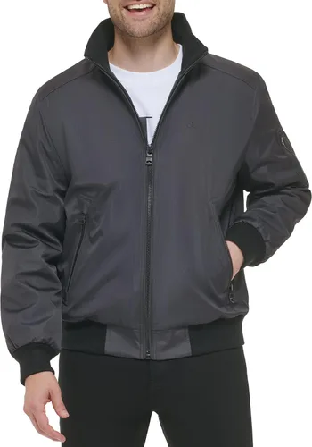 Vista 14 de Calvin Klein Abrigos de invierno para hombre - Chaqueta softshell con capucha forrada de sherpa