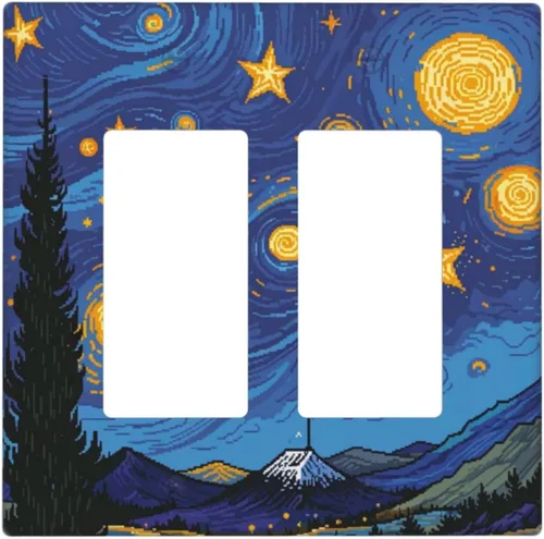 Vista 91 de Cubiertas decorativas para interruptor de luz de astronauta, placa de pared en blanco, placa frontal eléctrica para interruptor de baño, dormitorio