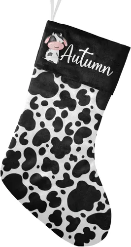 Vista 23 de Calcetines de Navidad con lindo panda verde personalizado con nombre, medias de Navidad personalizadas para la temporada de vacaciones familiares