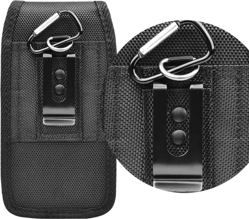 Vista 7 de Funda para Teléfono Móvil de Nylon con Clip para Cinturón, Compatible con Samsung Galaxy S25 FE S24 Ultra 5G S23 Plus S22 S21 S20 Note 20 A16 A15