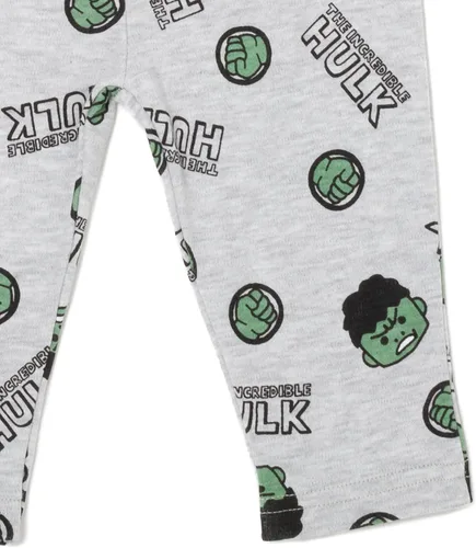 Vista 6 de Marvel Avengers Spider-Man Hulk Capitán América Baby - Conjunto de 3 piezas Cuddly Mix N Match Body Pants Hat