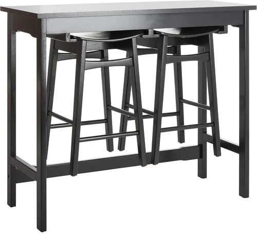 Vista 4 de Safavieh Home Collection Colbie - Juego de 3 piezas con estante de almacenamiento, color negro