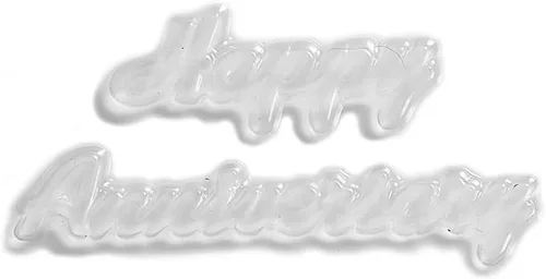 Vista 2 de Cacao Happy Anniversary (Palabras) Molde de chocolate 3 cavidades