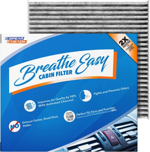Vista 58 de Spearhead Odor Defense Breathe Easy - Filtro de cabina para AC y calentador Compatible con Chrysler 200 2015-17, Cherokee 2014-18 como OEM Hasta