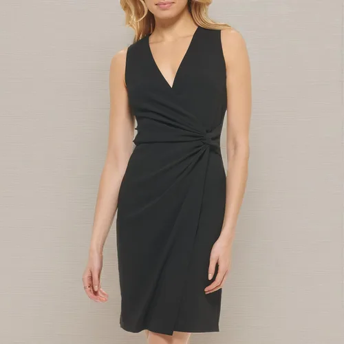 Vista 4 de DKNY Womens Sleeveless Knot Sheath Dress