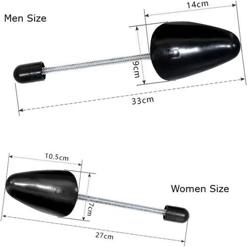 Vista 2 de FONHERILI WAJJ - 2 pares prácticos de longitud ajustable para zapatos de mujer, soporte moldeador (primavera negro)